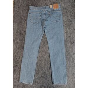 Levis Jeans Mens 36x36 Blue 404 Light Wash Straight Leg Regular Fit Denim Pants